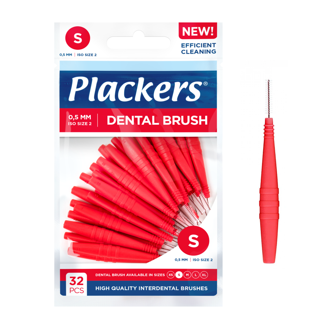 Межзубные ершики Plackers Dental Brush S 05 мм (24 шт.)