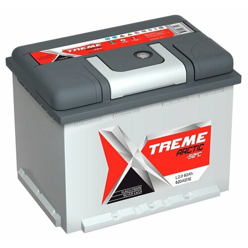 Аккумулятор автомобильный Xtreme Arctic 62 А/ч 620 А обр. пол. Евро авто (242x175x190)