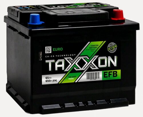 Изображение товара Аккумулятор автомобильный Taxxon EFB 65 А/ч 650 А обр. пол. Евро авто (242x175x190) 726065