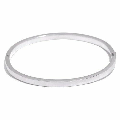 фото Жесткий браслет, 1 шт., размер one size, диаметр 6 см, серебряный holy sh!t