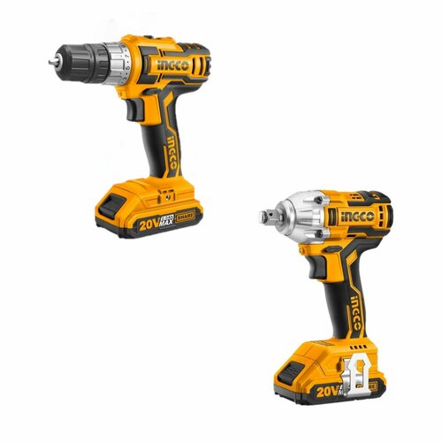Набор INGCO 20В аккумуляторный ударный гайковерт CIWLI2001 аккумуляторный шуруповерт CDLI20024 4253400₽