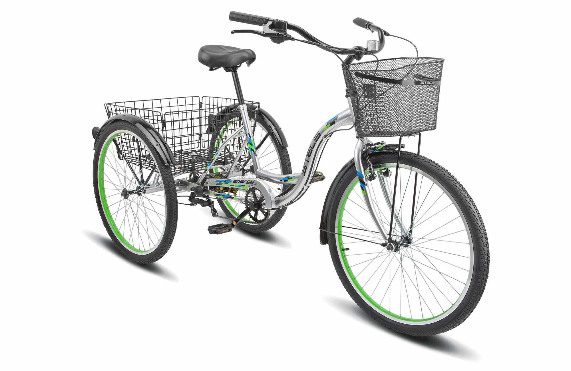 Велосипед трехколесный Energy-VI 26" V010, Хром, рама 17"