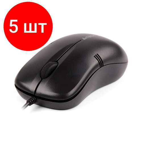 Комплект 5 штук Мышь компьютерная A4Tech OP-560NUS черный 1200dpi silent USB3but 642200₽