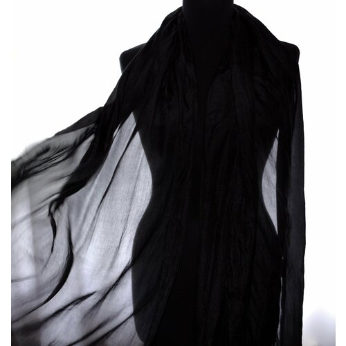 Шарф ,200х53 см, универсальный, черный шарф 110х7 см универсальный черный
