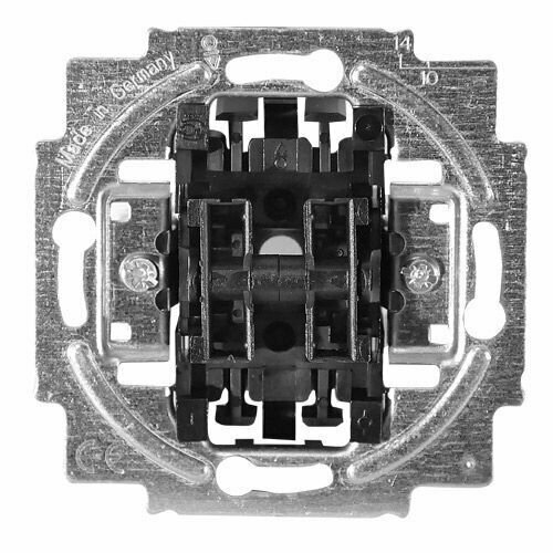 Выключатель 2-клавишный ABB механизм 10A/250В Busch Jaeger 2000/5 US-507 abb bje механизм 1 клавишного 1 полюсного переключателя 10а 250в серия future axcent carat династ