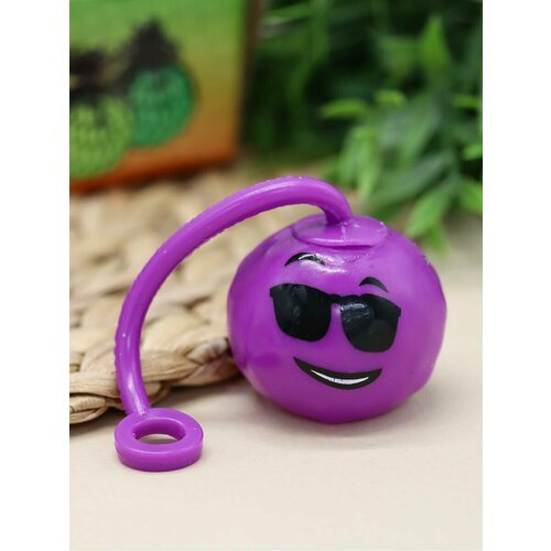 Игрушка антистресс, мялка Emoticon purple игрушка антистресс мялка dinosaur egg purple