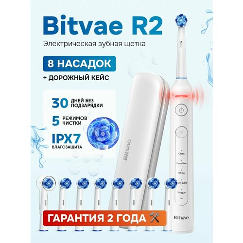 Электрическая зубная щетка Bitvae R2 Rotary E- Toothbrush R2 GLOBAL White 3399₽