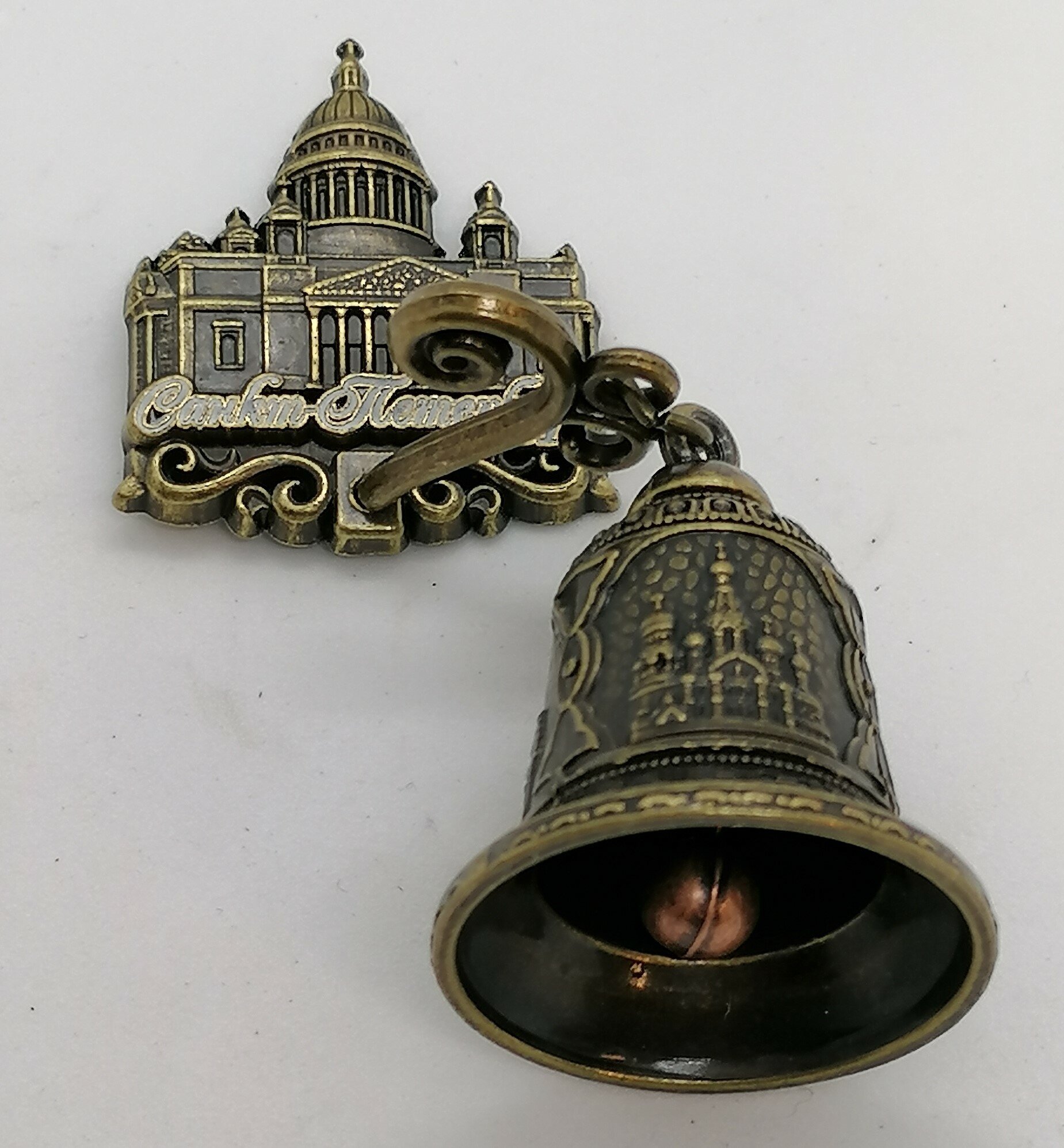 Магнит-колокольчик "исаакиевский собор " , бронза — фото 1