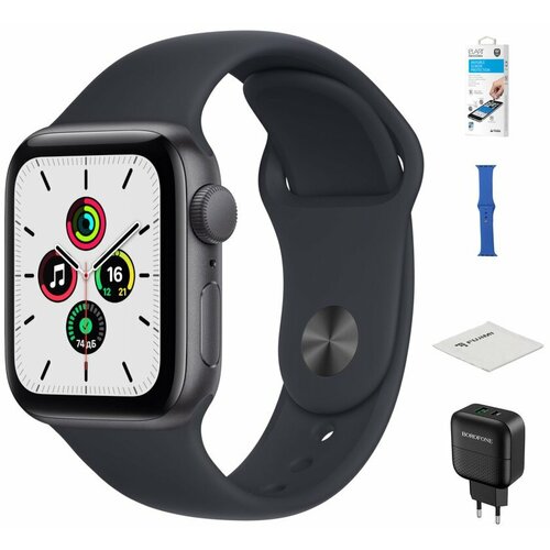 Умные часы APPLE Watch SE 40mm Space Grey Aluminium Case with Midnight Sport Band 3876900₽