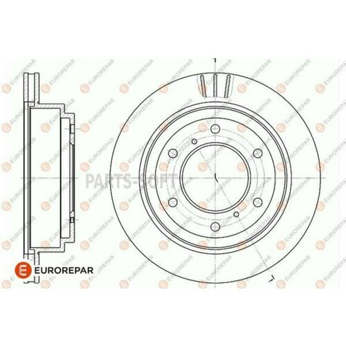 EUROREPAR 1667872380 Диск тормозной MITSUBISHI PAJERO III (V7_W, V6_W) 3.5 99>, rear, D=300 x 22