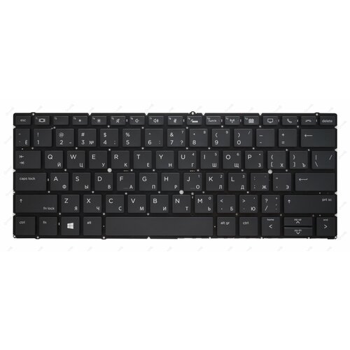 Клавиатура для ноутбука HP EliteBook 830 G5, 830 G6 черная, без рамки, плоский Enter, с подсветкой