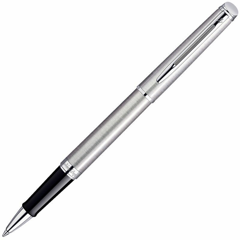 Ручка роллер Waterman Hemisphere (CWS0920450) Steel CT F черн. черн. подар.кор.