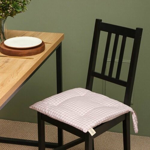 Сидушка Этель Клетка 42х42 см 80 хл 20 пэ сатин 110 гм2 1012₽