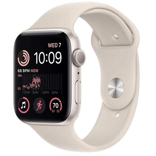 умные часы apple watch se 2023 44mm aluminum case with sport band m l цвет starlight Умные часы Apple Watch SE (2023) 44mm Aluminum Case with Sport Band M/L (Цвет: Starlight)