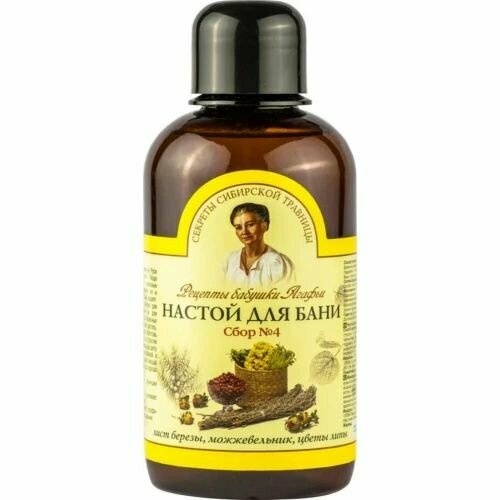 Рецепты бабушки Агафьи Ароматизатор-Настой для бани Сбор 4 Береза Можжевельник 250мл 358₽
