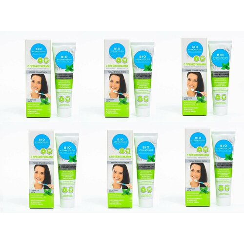 BIO STOMATOLOG Зубная паста BIO Stomatolog Professional, укрепляющая, минеральная 5в1, 75 мл, 6 шт