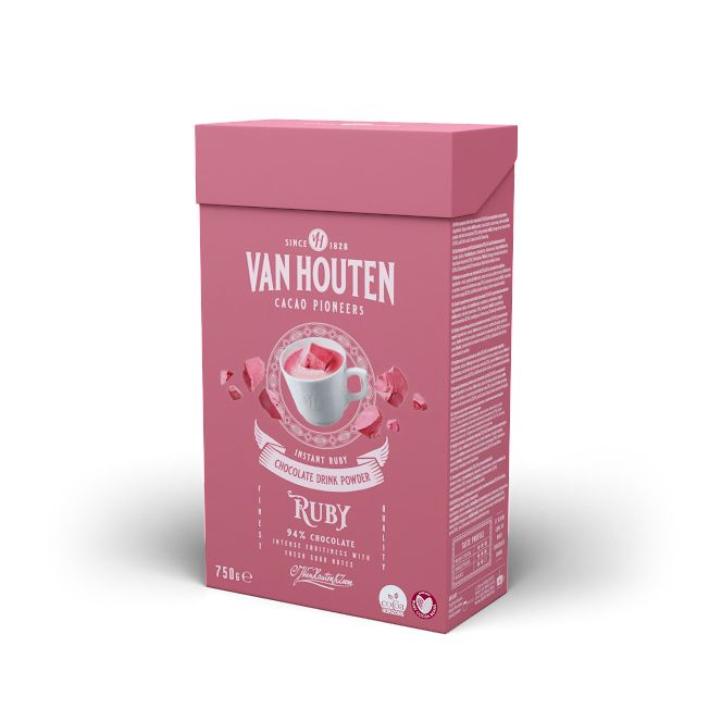 Горячий шоколад Van Houten VH Ruby Chocolate Drink, 750 г