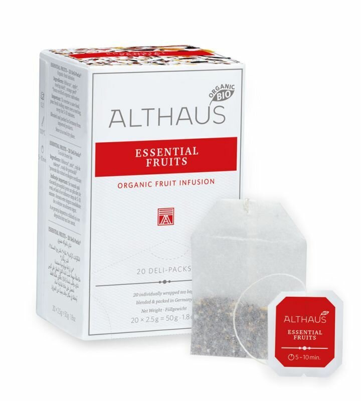 Напиток чайный Althaus Essential Fruits, в пакетиках 20х2,5г. - фотография № 6