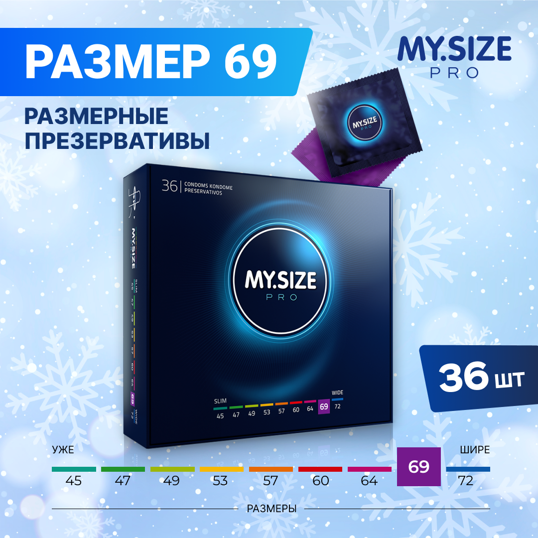 MY.SIZE / MY SIZE размер 69 (36 шт)/ Майсайз презерватив большого размера - ширина 69 мм