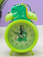 Часы настольные с будильником Dinopalm green