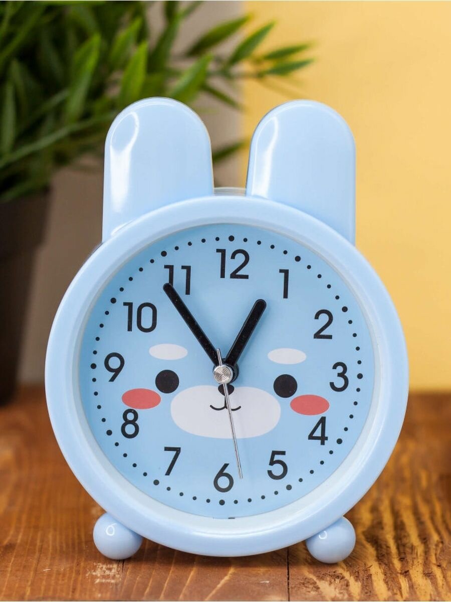 Часы настольные с будильником Bunny blue