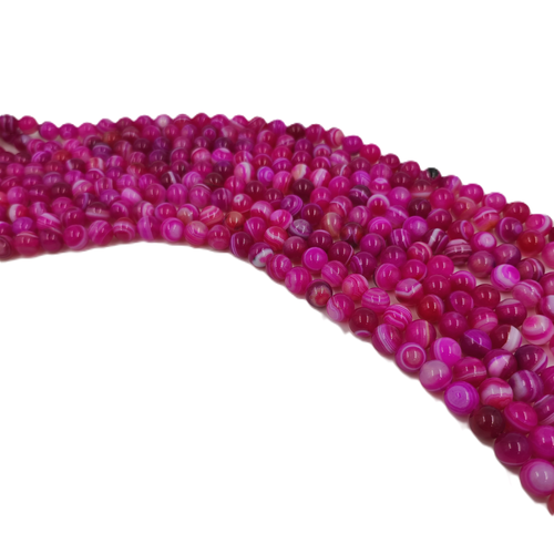 Натуральный камень агат розовый бусины по 8 ММ (около 48 штук)