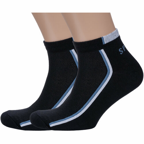 фото Носки vasilina, 2 пары, размер 23-25, черный