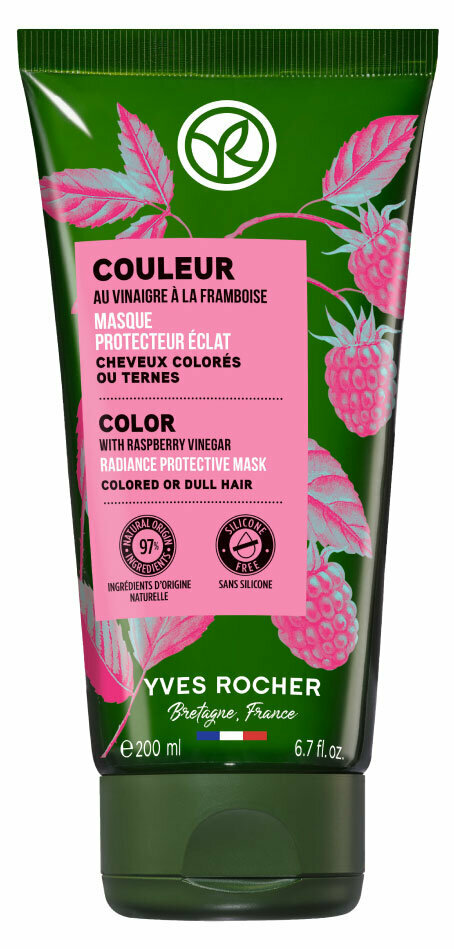 Маска для волос Yves Rocher Стойкость цвета с малиновым уксусом, 200 мл