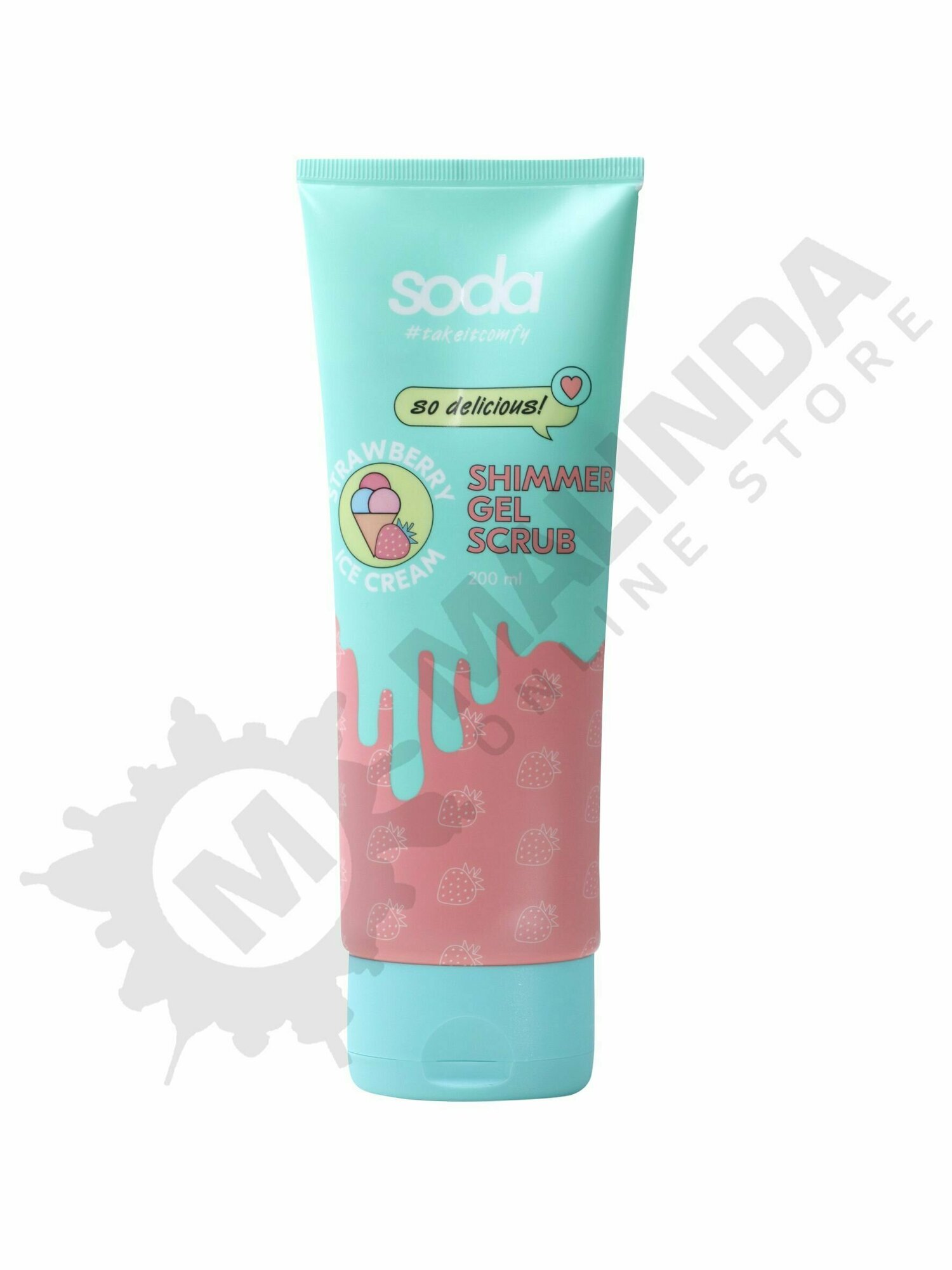 SODA Гель-скраб #takeitcomfy "STRAWBERRY ICE CREAM" 200 мл