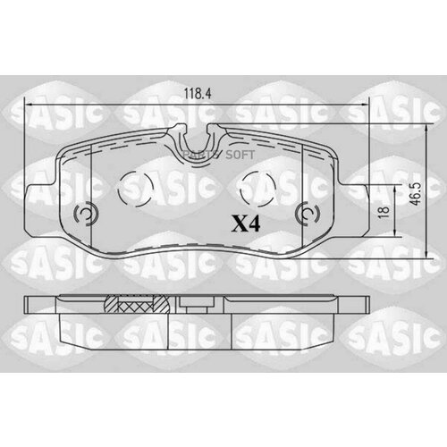 SASIC 6216192 Колодки тормозные дисковые (комплект)
