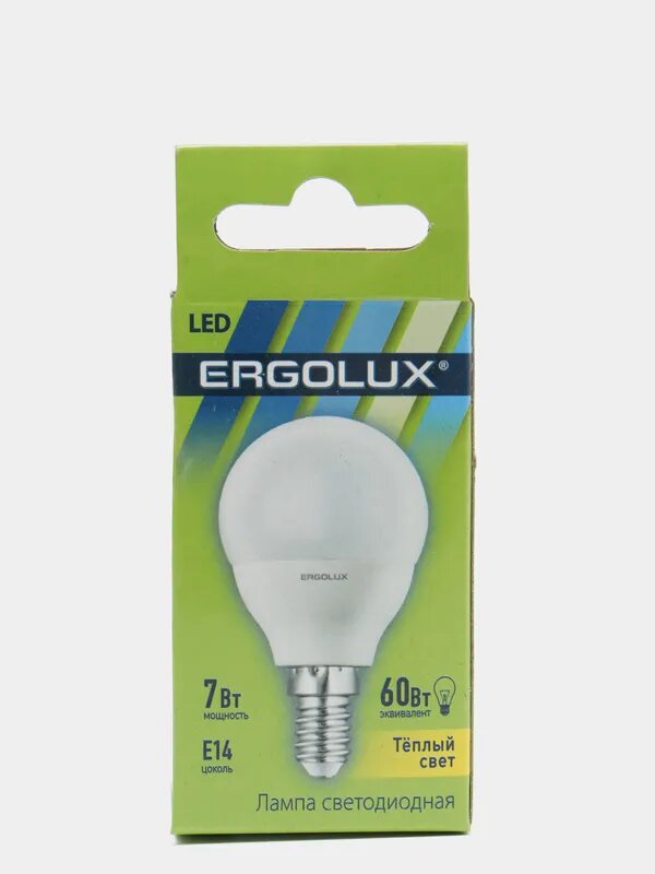 Лампа светодиодная ERGOLUX, ДШ, 7 Вт, E14, 3000 K
