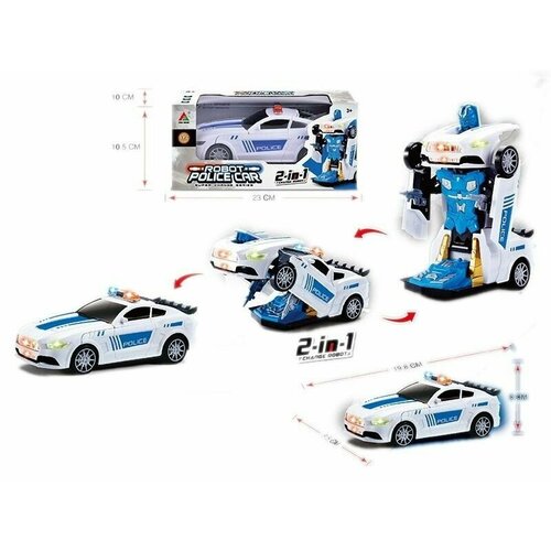 Робот-машина POLICE со светом и звуктом, FW-2040 игрушечный пылесос mini со светом и звуктом синий yh129 4ce
