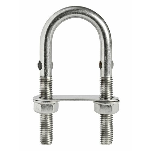 Рым-болт U-образный с 2 гайками и 2 крепежными пластинами 5х78 мм. (10245086).