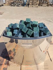 Нефрит кубики 4*4 см камни для печей бани и сауны упаковка 5 шт