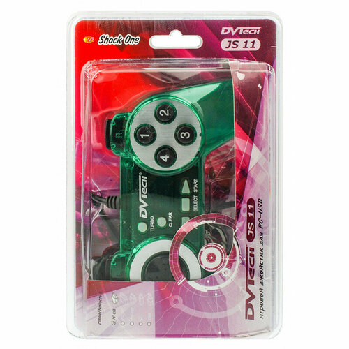 Геймпад DVTech JS11 Shock One Зеленый для PC 60000₽