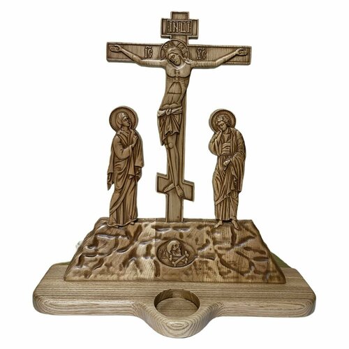 Крест Голгофа из дерева 29х36,5 см крест канонический резной