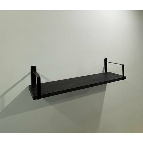 Полка настенная на металлическом каркасе толедо, цвет угольно-серый