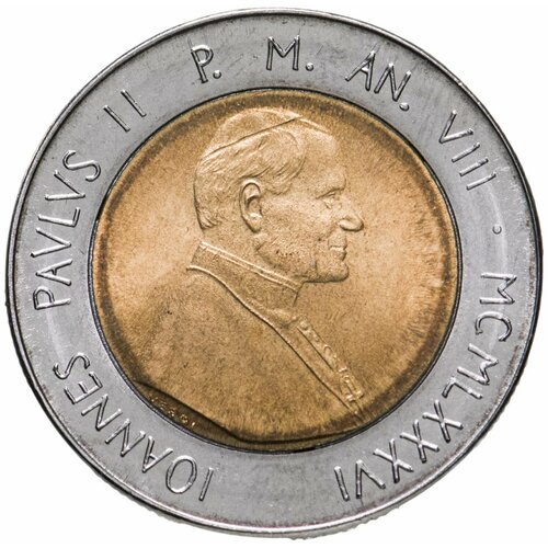 Ватикан 500 лир (lire) 1986 клуб нумизмат монета 10000000 лир турции 2002 года серебро султан
