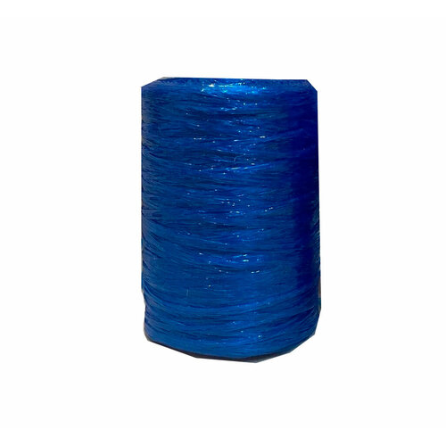 Пряжа (нить) полипропиленовая для вязания мочалок, игрушек, сумок. Цвет: синий (1шт)