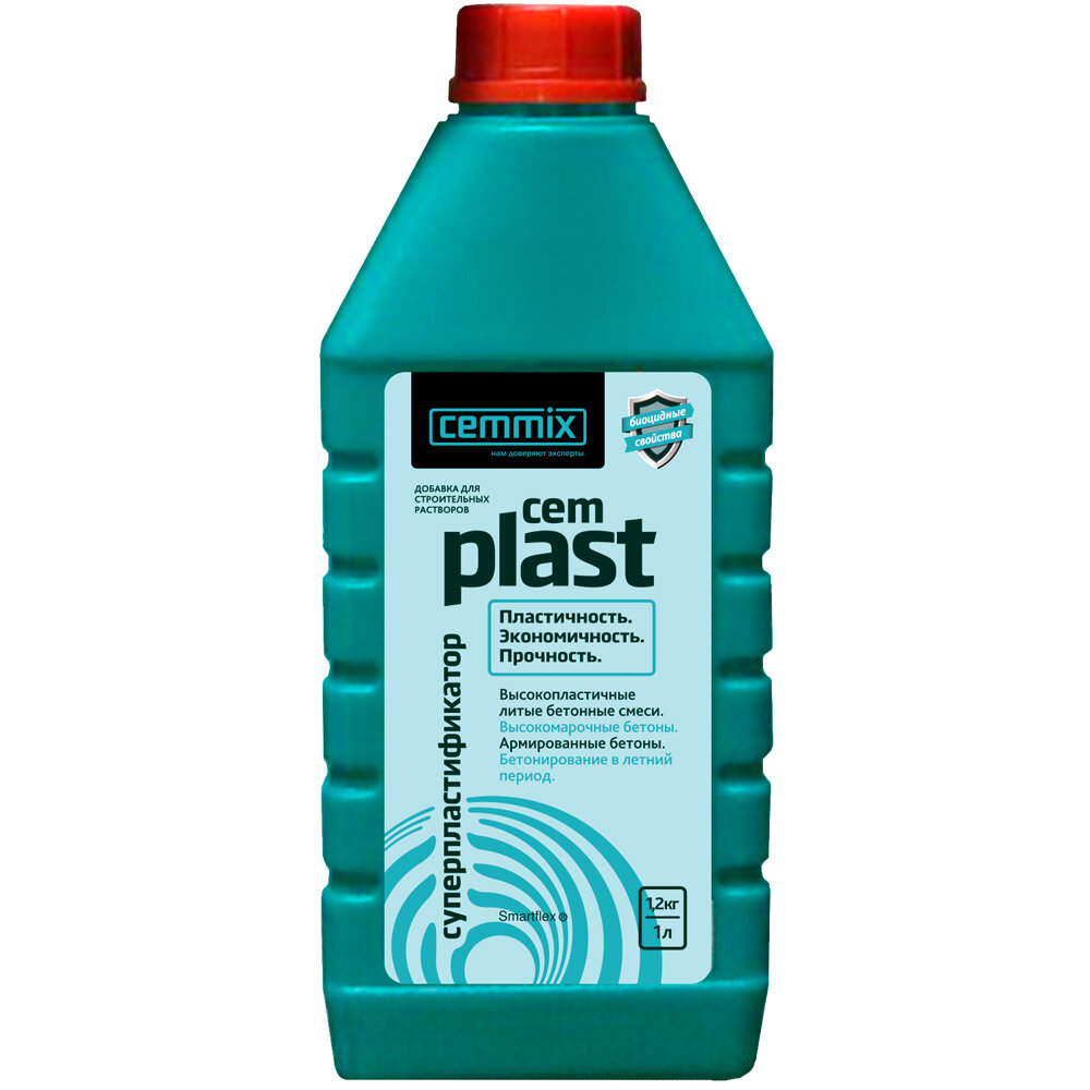 фото Суперпластификатор для бетона Cemmix CemPlast, 1 л
