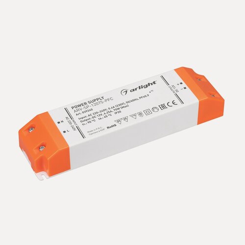 Изображение товара Блок питания ARV-SP-12075-PFC (12V, 6.25A, 75W) (Arlight, IP20 Пластик, 5 лет) 039240