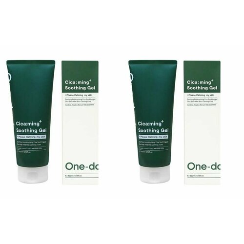 One-day's you Успокаивающий и увлажняющий гель для лица с центеллой Cica: ming Soothing Gel, 200 мл, 2 шт. гель для лица one days you cica ming soothing gel успокаивающий и увлажняющий с центеллой 200 мл