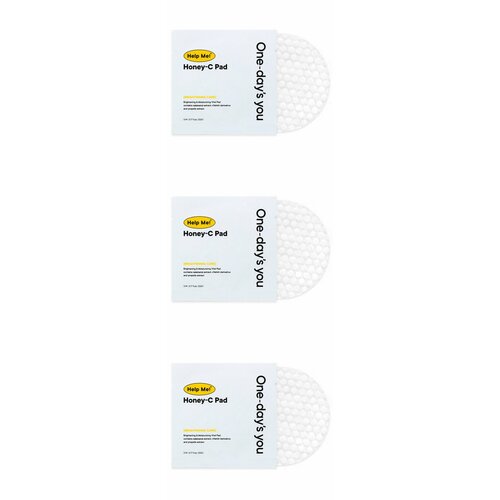 One-days you Тонер-пэды Help Me Honey-C Pad, с экстрактом прополиса, 20 пэдов, 3 уп.