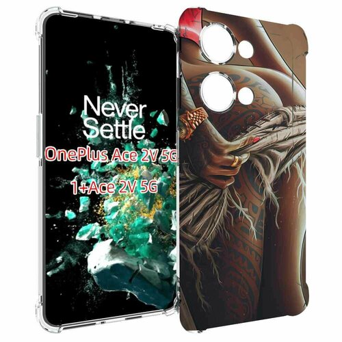 Чехол MyPads полуголая девушка фотография женский для OnePlus Ace 2V задняя-панель-накладка-бампер
