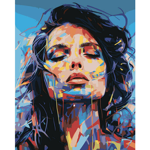 Картина по номерам на холсте Девушка в ярких красках 40x50 картина по номерам 40x50 на подрамнике тигр в ярких красках q5810