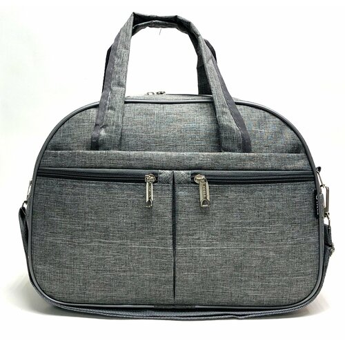 фото Сумка 8-сер, 20 л, 18х28х40 см, ручная кладь, серый нет бренда