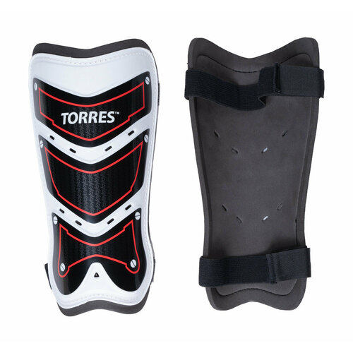 щитки футбольные torres training арт fs1505l rd р l Щитки TORRES, Training FS1505, L, бело-красный