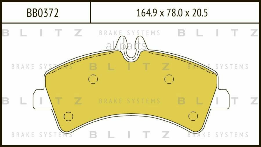 BLITZ BB0372 колодки тормозные дисковые задние MERCEDES SPRINTER 5-T 6, 06-,
