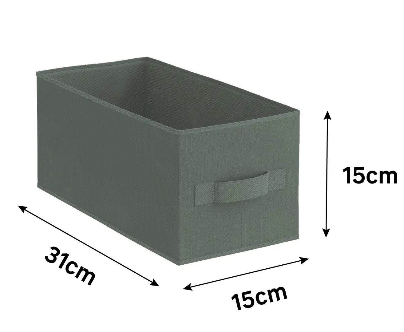 Короб Spaceo KUB 15x15x31 см 6.9 л полипропилен цвет зеленый