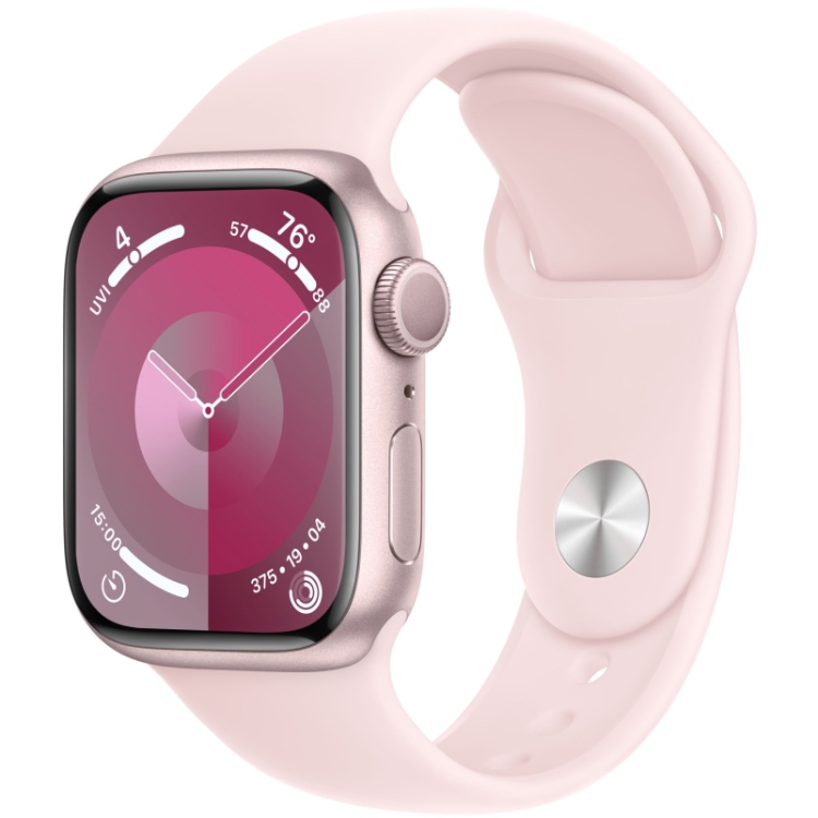 Apple Watch Series 9 GPS 45mm Aluminum Case with Sport Band S/M, Pink (Розовый), MR9G3